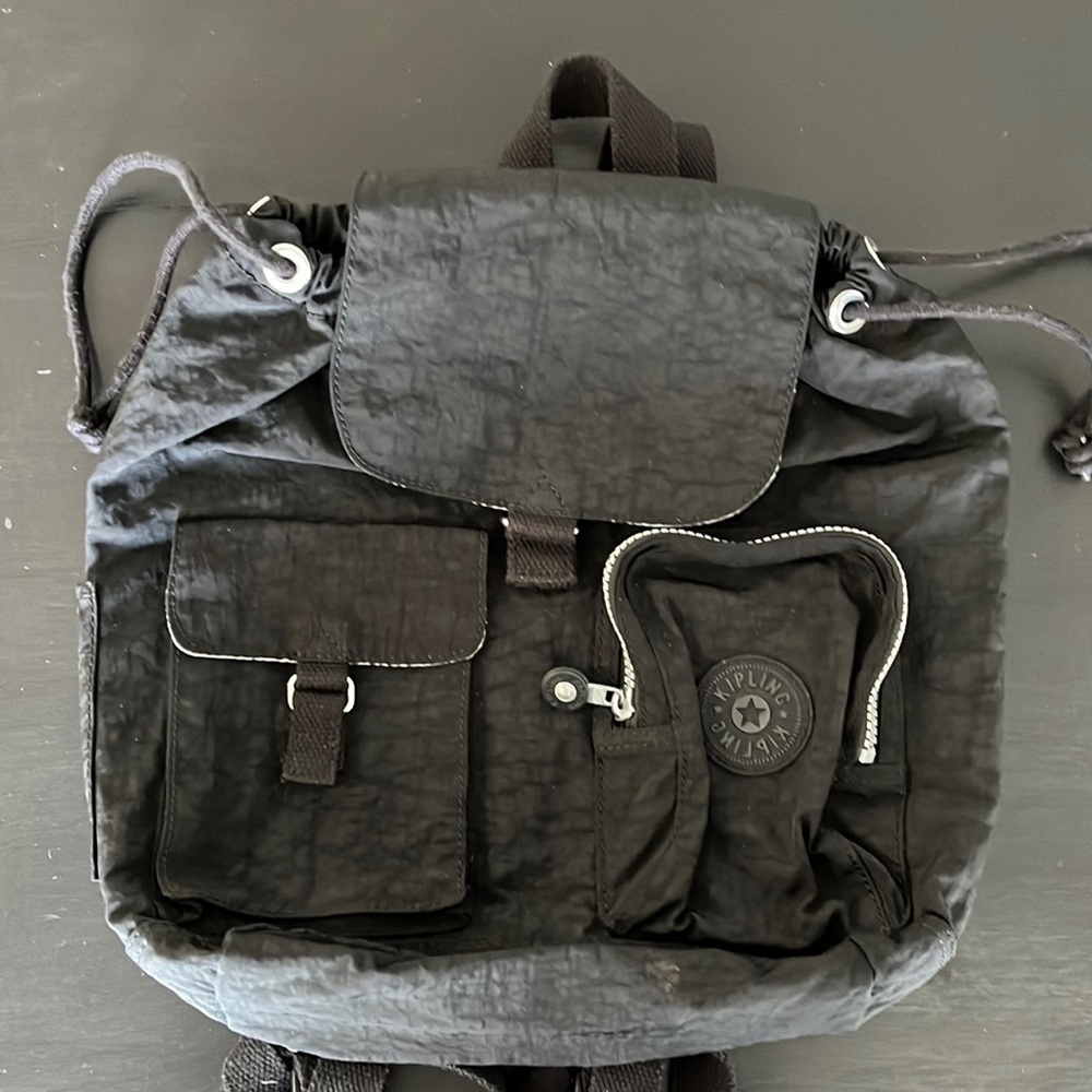 Women’s black Kipling backpack